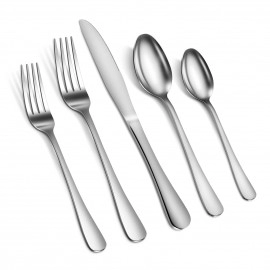 20 Piece Silverware Flatware Cutlery Set, Stainless Steel Utensils Service for 4